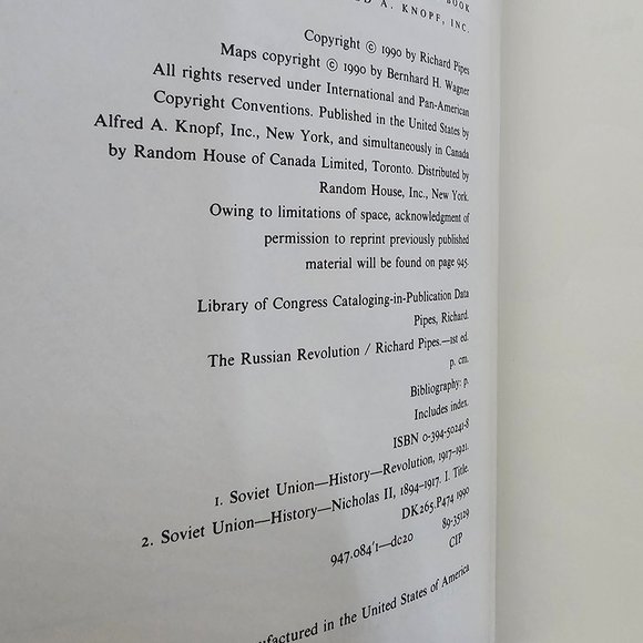 The Russian Revolution by Richard Pipes (Alfred A. Knopf, 1990, HC) New Unopened - Picture 2 of 4